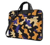 Sac pour ordinateur portable de 15,6 pouces avec housse rembourrée pour ordinateur portable et homme Motif camouflage Violet Sable Bleu