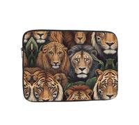 Sac pour ordinateur portable de 17" - King of the Jungle imprimé résistant aux chocs poche intérieure pour ordinateur portable d'affaires, voyage, école, bureau