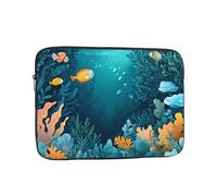 Sac pour ordinateur portable de 30,5 cm avec illustration de poisson - Parfait pour les affaires, les voyages, l'école, le bureau, poche intérieure antichoc pour ordinateur portable