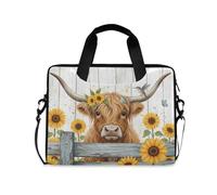 Sac pour ordinateur portable de 40,6 à 15,6" avec motif dragon Rocky Moon - Pour homme et femme, étudiant, travail, voyage, Vache I28312, Taille unique