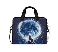 Sac pour ordinateur portable de 40,6 à 15,6" avec tête de dinosaure T-rex avec bouche ouverte, sac pour ordinateur portable pour femme, homme, étudiant, travail, voyage, bandoulière, Wolf I28157