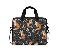 Sac pour ordinateur portable de 40,6 à 15,6" - Motif chat noir mignon - Pour homme et femme - Pour étudiants, travail, voyage, Fox I9003, Taille unique