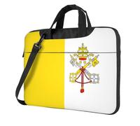 Sac pour ordinateur portable drapeau du Vatican, sac à bandoulière multifonctionnel, 14,96 pouces de long, mallette, sac à main, sac à bandoulière