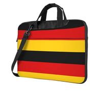 Sac pour ordinateur portable imprimé drapeau allemand, bandoulière rembourrée, simplifie votre quotidien, idéal pour les voyages d'affaires, noir, 13 inch