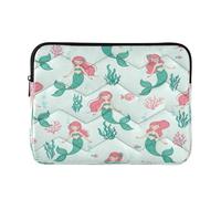 Sac pour ordinateur portable mignon motif sirènes vertes 15 pouces pour homme et femme