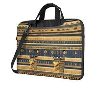 Sac pour ordinateur portable motif fresques pharaoniques égyptiennes, sac à bandoulière multifonctionnel, 14,96 pouces de long, mallette, sac à main, sac à bandoulière