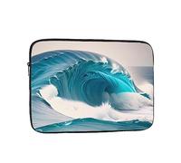 Sac pour Ordinateur Portable Motif Vague de mer Bleue, Housse résistante aux Chocs, Sac Portable Portable pour Ordinateur Portable de 12 Pouces.
