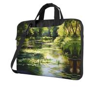 Sac pour ordinateur portable Nymphéas dans l'étang Sac à bandoulière multifonctionnel 14,96 pouces de long ordinateur mallette porte-documents sac à main sac à bandoulière