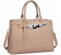 Sac pour ordinateur portable pour femme de 15,6 pouces, sac fourre-tout en polyuréthane pour affaires, bureau, travail, mallette imperméable, sac à main léger, kaki
