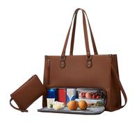 Sac pour ordinateur portable pour femme - Grande sangle réglable isolée, 15,75 x 5,12 x 11,02 pouces Sac de travail professionnel pour femme - Pour téléphone, tablette, livre, nourriture, bureau, coll