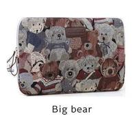sac pour ordinateur portable pour tablette ipad 9.7, housse homme-femme pour MacBook Air Pro, livraison directe - For 11,6 pouces - Gros ours