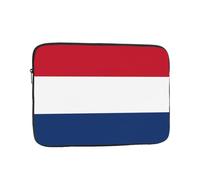 Sac pour ordinateur portable résistant aux chocs - Motif drapeau néerlandais - Pour voyage d'affaires, travail, université, Noir , 15 inch