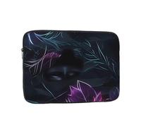 Sac pour ordinateur portable résistant aux chocs - Motif mystère - Noir - Pour voyage d'affaires, travail, université, Noir , 13 inch