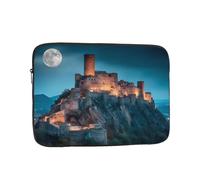 Sac pour ordinateur portable résistant aux chocs - Motif vallées en écho - Pour voyage d'affaires, travail, université, Noir , 10 inch