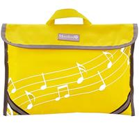 Sac pour partitions Montford Standard - Jaune - Idéal pour l'école et les cours de musique. Avec bandes de sécurité réfléchissantes, rabat et poignée de sécurité.