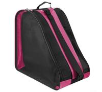 Sac pour patins à roulettes avec grande capacité et plusieurs compartiments, sangle réglable, tissu Oxford résistant à l'eau et à l'abrasion (rose)