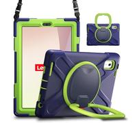 Sac pour tablette PC, étui Étui For tablette Lenovo Tab M9 TB-310FU 9 pouces (2023), résistant aux chocs, avec béquille rotative à 360°, bandoulière et coque robuste For tablette Tab M9.(Blue+green)