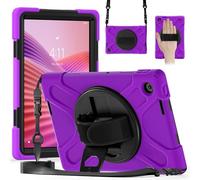 Sac pour tablette PC, étui Étui for tablette Lenovo Tab S10 10.1 TB-311XU/K10C TB-311FU 2025 2024, robuste, résistant aux chocs, avec bandoulière, coque de protection en silicone for enfants(Mor)