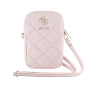 Sac pour téléphone - Guess - Zip Quilted 4G - Rose - Cuir écologique - Sangle réglable