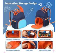 Sac pour Toniebox 2 Starter Set, sac de transport pour Toniebox 2 lecteurs audio, avec chargeur de casque et accessoires de rangement, plusieurs compartiments, léger pour les voyages et la vie