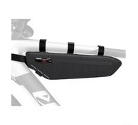 Sac pour tube supérieur de vélo d'une capacité de 1,8 l avec matériau en nylon imperméable, double compartiment à fermeture éclair et sangles à dégagement rapide à haute adhérence pour le rangement du