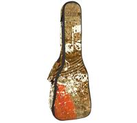 Sac pour ukulélé, étui pour ukulélé soprano ténor concert 58,4 cm, 10 mm d'épaisseur, rembourré, sangles réglables, sac de transport, violon grunge, note de musique, multicolore,