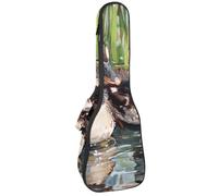 Sac pour ukulélé, housse pour ukulélé soprano ténor concert de 58,4 cm, 10 mm d'épaisseur, rembourré, sangles réglables, sac de transport, petit canards indiens