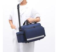 Sac Premier Soins, sac de traumatologie avec séparateurs intérieurs, sac de soins à domicile avec bandoulière pour paramédicaux et kit de fournitures médicales d'urgence(Blue)