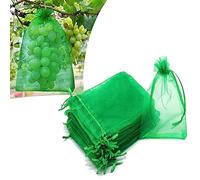 Sac Protection Fruits 50/100/200/500 Pièces, Sachet Protection Raisin Grappes Sac Organza avec Cordon,Sacs Filets Protection Jardin Filet Anti Insecte Contre Les Oiseaux et Insectes Guêpes Frelons ( C