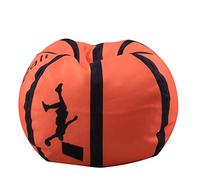 Sac Rangement Jouet Peluche, Treer Pouf Poire Pour Enfants, Pliable Géant Capacité Peluche Sac Haricots Pouf Salon Fauteuil Housse pour Ranger des Jouet (Diamètre:96cm,basket-ball)