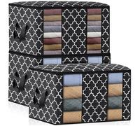 Sac rangement vêtement 102L - 3 Pcs, Boîte pliable couverture couette jouet - Transparent Aucuneary