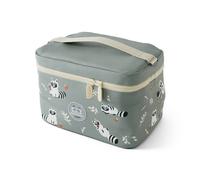 MONBENTO - Sac Isotherme Repas Enfant Frosty vert Raccoon - Glacière pour Transporter Lunch Box, Gourde, Accessoires et Encas - Sac Gouter Idéal pour Ecole/Pique-nique - Personnalisable - Raton Laveur
