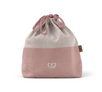 monbento - Lunch Bag MB Pochette L Rose Natural - Sac à Lunch Box Polyester et Coton - Idéal pour contenir Bento Box MB Square + une Bouteille - Rose