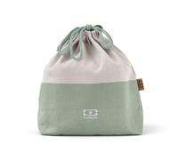 monbento - Lunch Bag MB Pochette L Natural - Sac à Lunch Box Polyester - Idéal pour Contenir Bento Box MB Square, MB Original ou MB Tresor avec Bouteille MB Positive - Vert