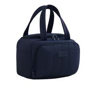 Sac repas pour femme - Sac à déjeuner isotherme à double niveau - Sac à déjeuner bouffant - Sangles anti-fuite - 12L - Poches pour travail, pique-nique, voyage, plage (rose) (noir, S)