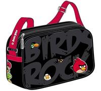 Sac reporter noir Angry Birds - 37 x 30 x 12 cm - Fermeture zippée - Bandoulière - Peut contenir un format A4