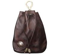 Sac rétro en cuir de vache, sac de rangement rétro en cuir véritable, sac de rangement médiéval, sac de taille, sac à cordon de serrage, sac à main en cuir, sac de taille pour adultes, marron, Refer