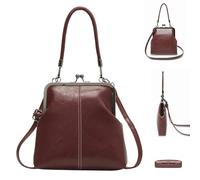Sac Rétro Réglable en PU, style anglais, fermoir kisslock