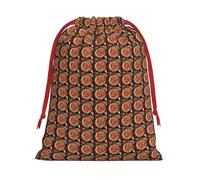 Sac réutilisable avec cordon de serrage imprimé pizza pour décoration de fête, rangement quotidien