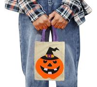 Sac Réutilisable De Poche Cadeau Halloween En Tissu Avec Imprimée, Matériau Robuste, Taille Pratique Pour Les Bonbons Et Les Petits Cadeaux | Décoration De Parade Spuknacht, Sujet