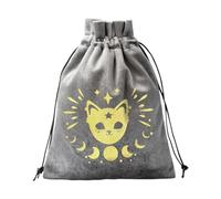 Sac rond en velours avec cordon de serrage, doux, portable, boîte de | Le sac en velours doux avec cordon de serrage offre un rangement portable pour les runes, les dés, les bijoux, les pions