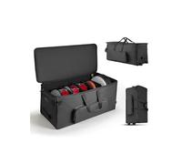 VEVOR Sac à Roulettes pour Batterie Électronique, 600D, Housse de Transport Rembourrée pour Batterie Électronique Accessoires, Intérieur 92x42x41 cm avec Séparateurs Amovibles, Multiples Poches, Noir