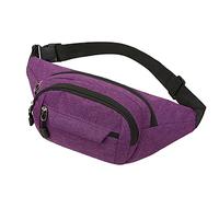 Sac Sac Ceinture Homme Multifonctionnel Taille Toile Téléphone Running Sports Mobile Waist Packs Taille Haute Short Pack, violet, Taille unique