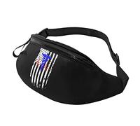 Sac Sacoche Banane Drapeau Américain Du Cœur Infirmier Loisir Sac De Taille Léger Sacoche Homme Bandouliere Pour Vie Quotidienne D'Entraînement Balade 14X35Cm