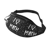 Sac Sacoche Banane J'Aime Les Mathématiques Loisir Sac À Dos De Randonnée Réglable Fanny Pack Pour Promenade De Chien Homme Activités 14X35Cm