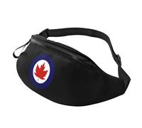 Sac Sacoche Banane Portable Fanny Pack Force Royale Canadienne avec Prise Casque Sac À Taille pour Activités Outdoor Voyage 14X35Cm