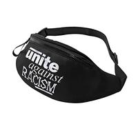 Sac Sacoche Banane Unis Contre Le Racisme Portable Sac À Dos De Randonnée Multifonction Waist Pack Pour Vacances Balade Running 14X35Cm
