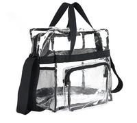 Sac - Sacs à provisions pour femmes | Sacs cadeaux avec poignées | Sac transparent pour les événements de stade approuvé par le stade Totes Transparent Concert Bag Clear pour femmes avec fermeture