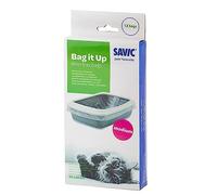 Sac Savic 42x32 - La solution idéale pour l'hygiène des chats et l'élimination des odeurs dans les plateaux - changement hygiénique du sable pour chat - 1 paquet (1 x 12 sacs)