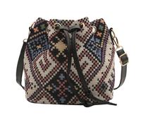 Sac seau à cordon de serrage pour femme, sac à bandoulière tendance pour femme, style ethnique, sac à main pour voyage, travail, sac à bandoulière tendance pour le quotidien, a, One Size